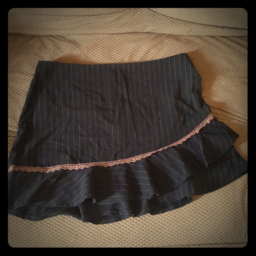 Pinstriped mini skirt
